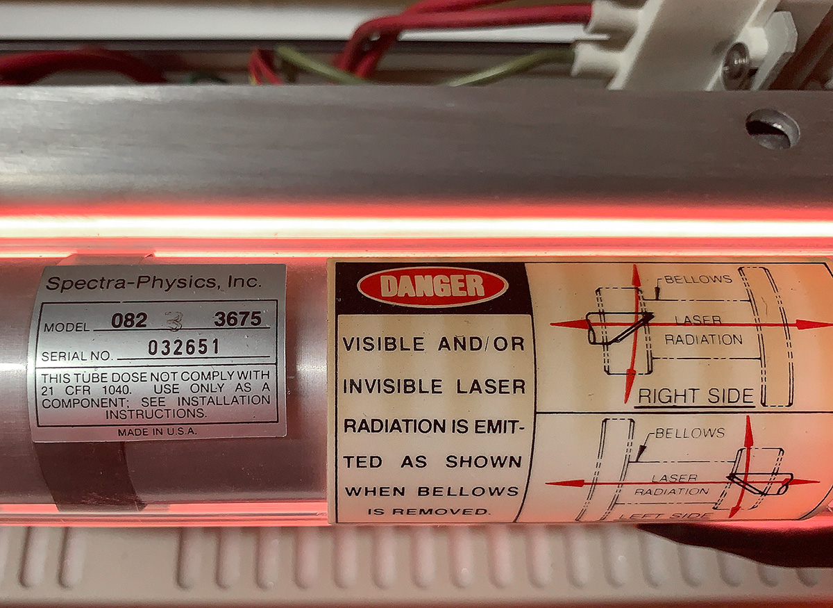 Spectra-Physics 127, Tube Labels